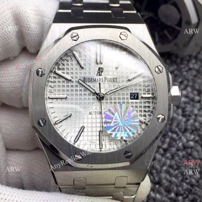AAA Quality Audemars Piguet Copy Watches Royal Oak Stainless Steel Watches Silver Dial